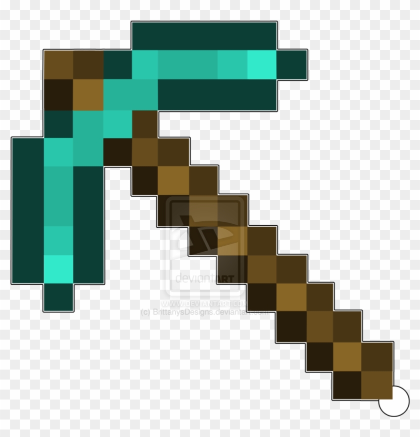 Minecraft Pickaxe Coloring Pages - Minecraft Diamond Pickaxe Png #190681