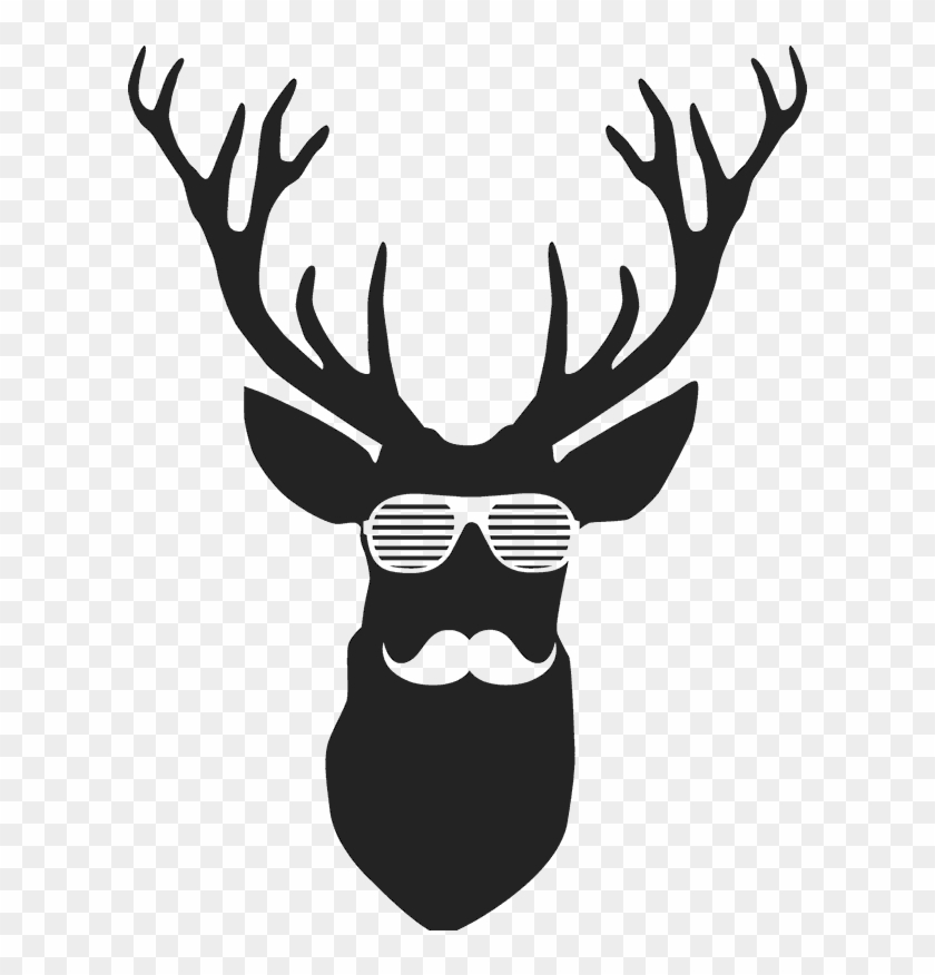 Hipster Deer Rubber Stamp - Deer Hipster Png #190702