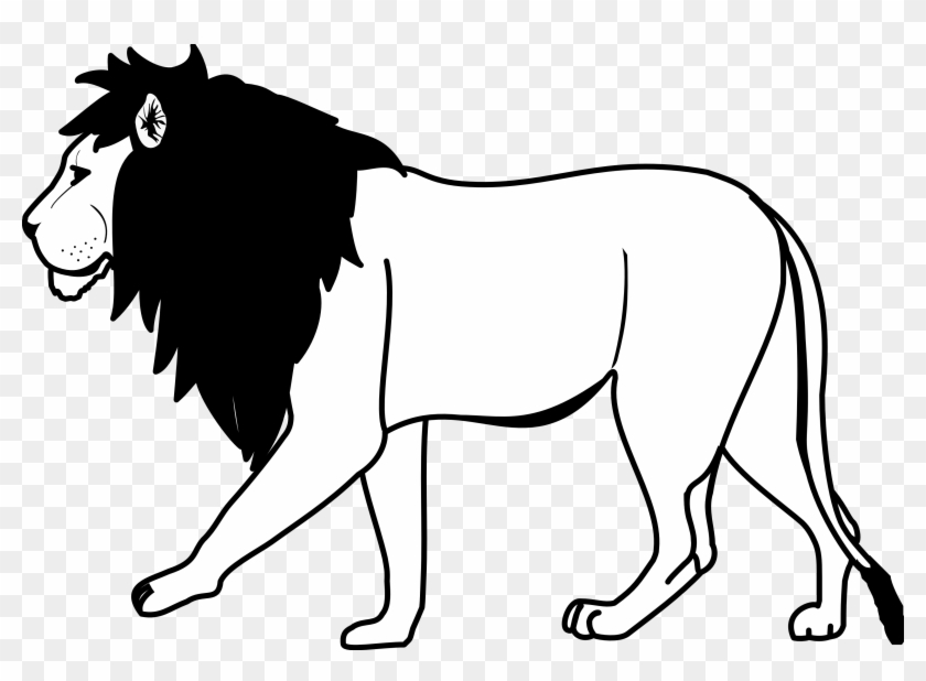 Lion Clipart - Lion In Black And White #190742