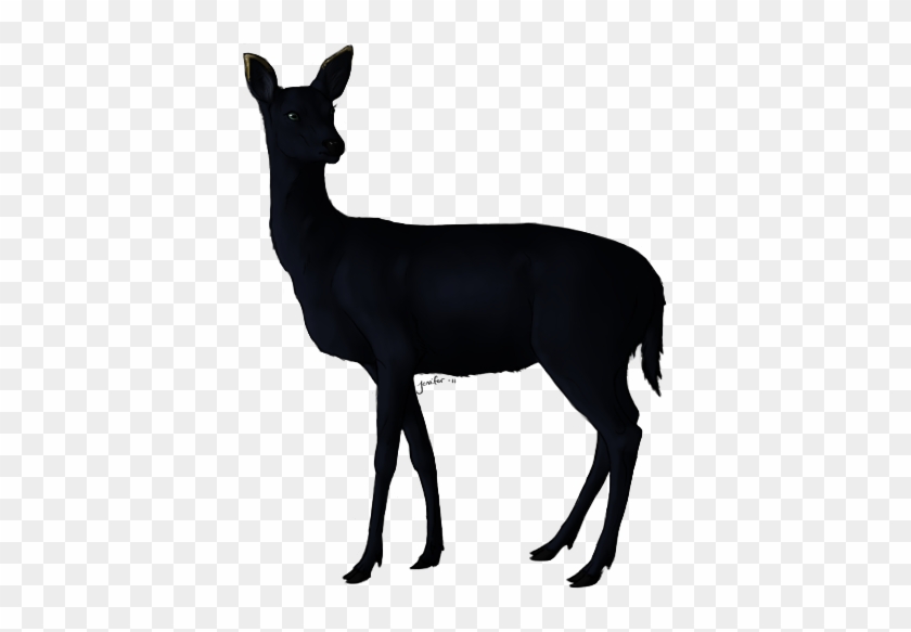 Mule Deer X Unknown - Female Deer Silhouette, clipart, transparent, png, im...