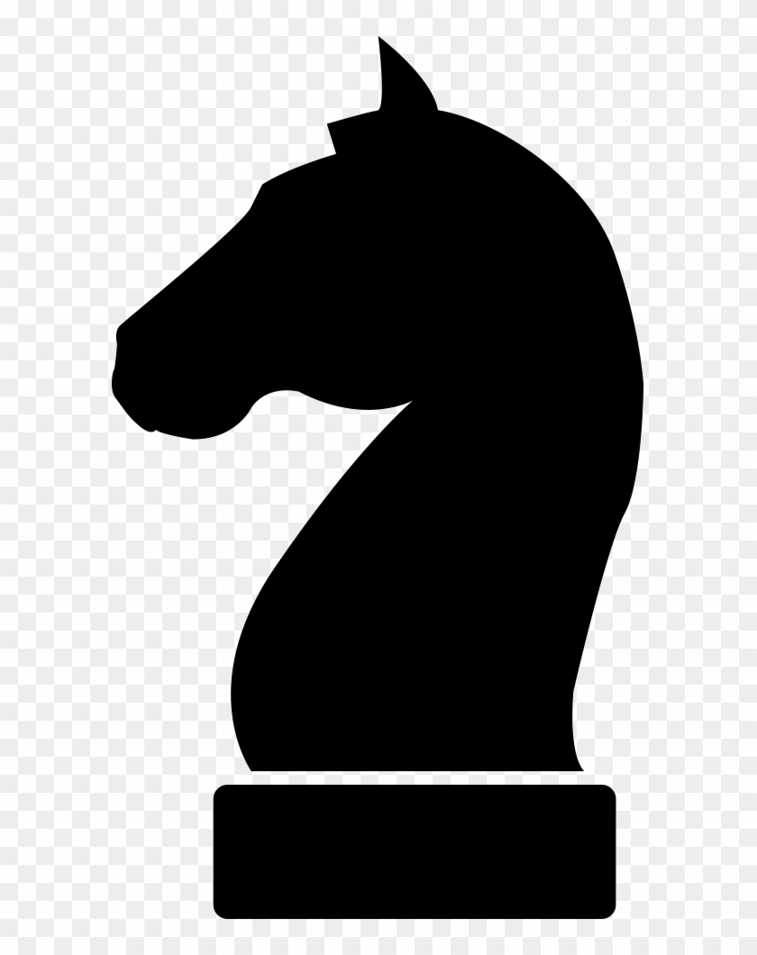 Horse Black Head Silhouette Of A Chess Piece Svg Png - Chess Piece Vector #190784