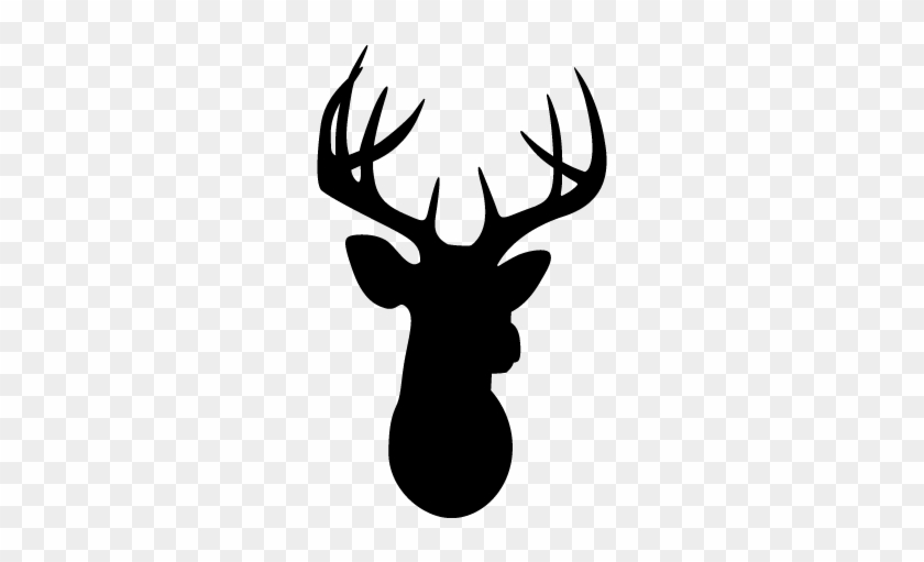 Deer Head Silhouette Wall - Christmas Decoration Silhouette #190826