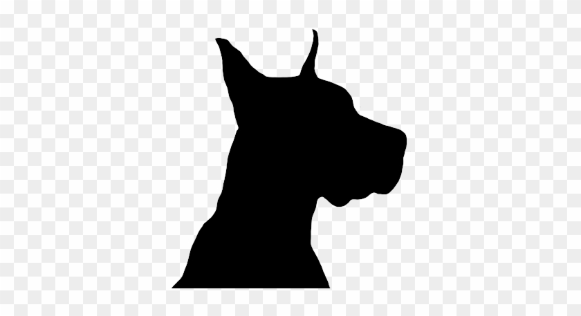 Dog Silhouette - Great Dane Head Silhouette #190838