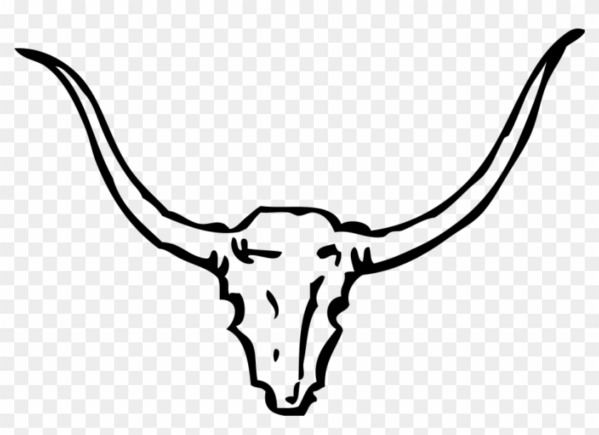 Bull Skull Clipart, Vector Clip Art Online, Royalty - Bull Horns #190877