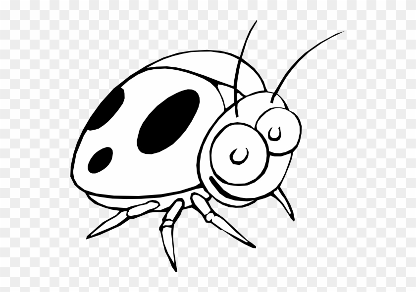 Ladybug Clipart Black And White - Ladybug Cartoon Black And White #190889