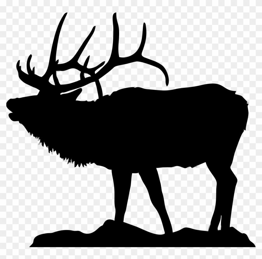 Elk Clipart Elk Silhouette 8 Png - Silhouette Of An Elk #190943