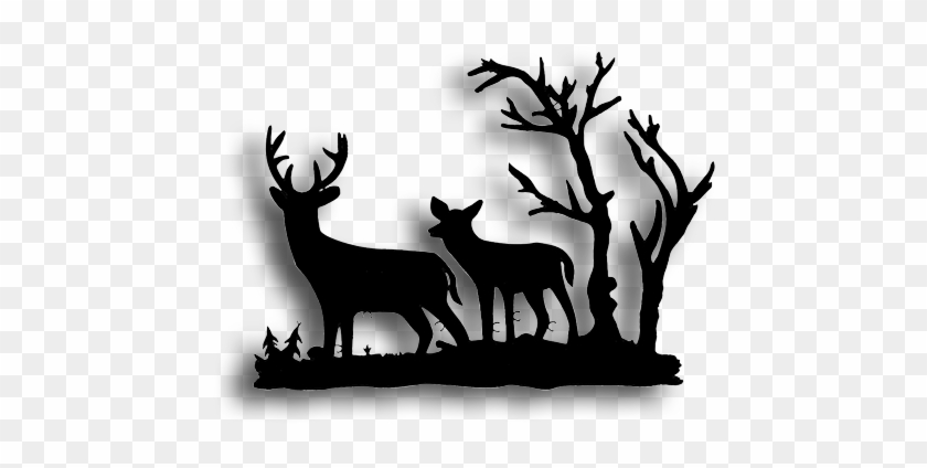 Plasma Cut Design Deer Scene - Primary School #190947