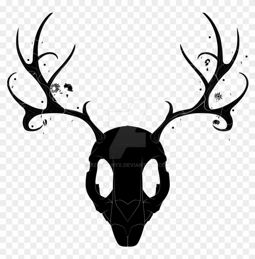 Black Jackalope Skull - Art #190994