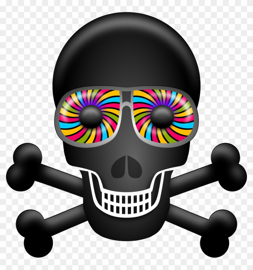 Pirate Psychedelic, Skull, Bones, Pirate - Psychedelic Skull Png #191071