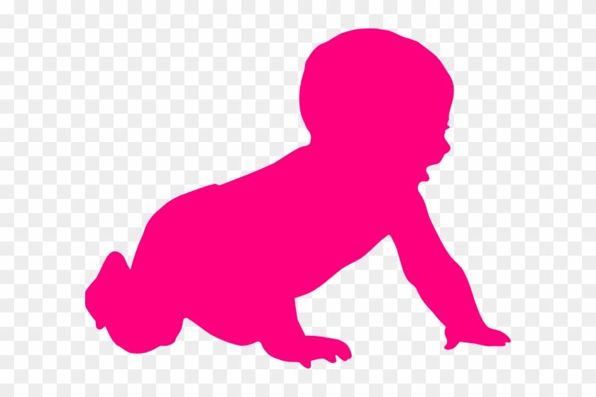Baby Silhouette Clip Art - Silhouette Of A Baby #191099