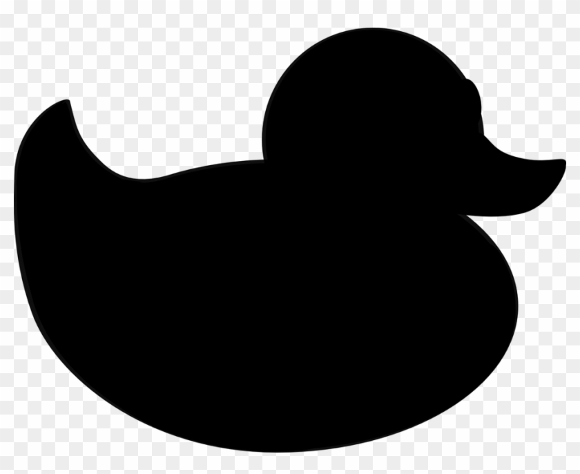 Black Rubber Duck Clip Art - Rubber Duck Silhouette Png #191103