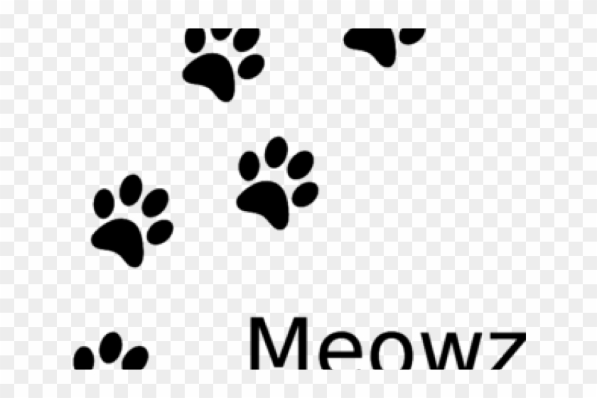 Cat Footprints Clipart - Cat Paw Print Vector #191157