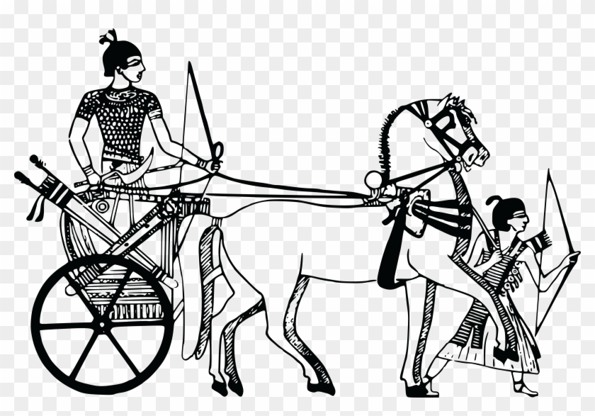 Free Clipart Of An Egyptian Carriage And Bow Hunters - Nagasena And The Chariot Story #191227
