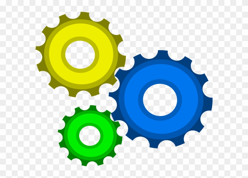 Three Gear Combo By Mark W P Clip Art At Clkerm Vector - 3 Gears Clipart #191266