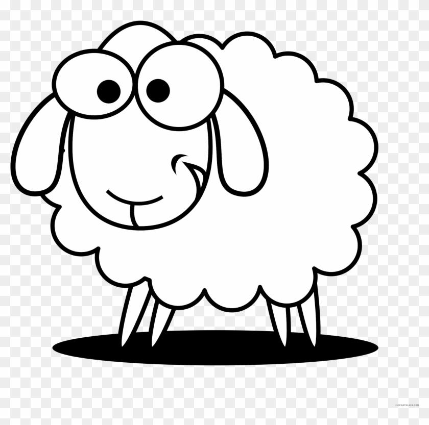 Sheep Outline Animal Free Black White Clipart Images - Sheep Black And White #191345