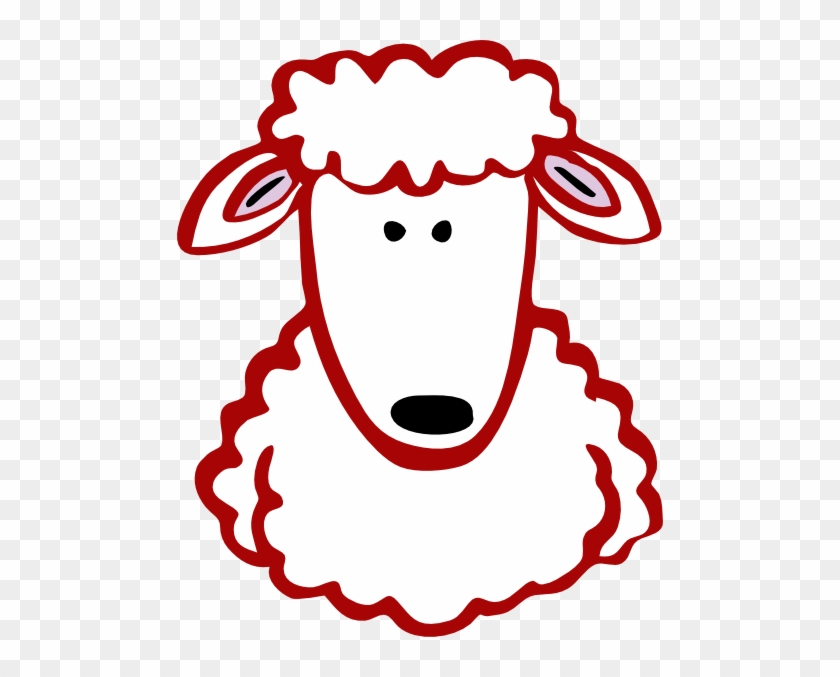 Red Lamb Clip Art - Sheep Clip Art #191349