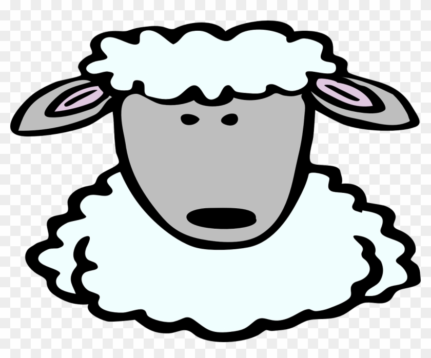 Sheep Clipart Lamb Face - Draw A Sheep Head #191391