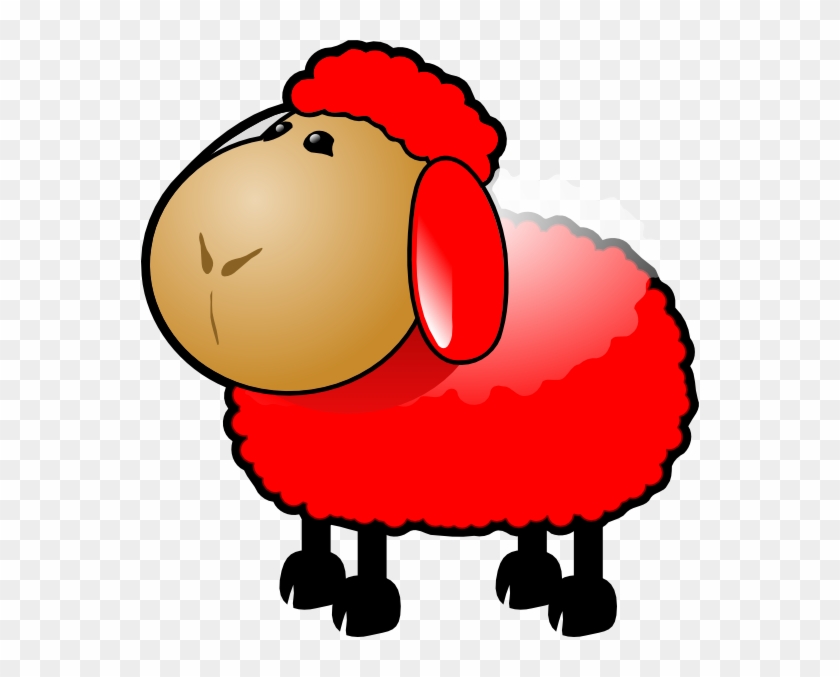 Red Sheep Svg Clip Arts 558 X 597 Px - Sheep Clip Art #191397