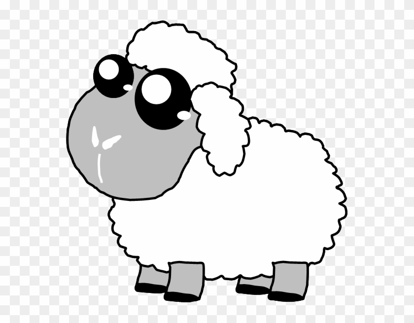 Cute Sheep Drawing - Drawing Of A Cute Sheep #191407