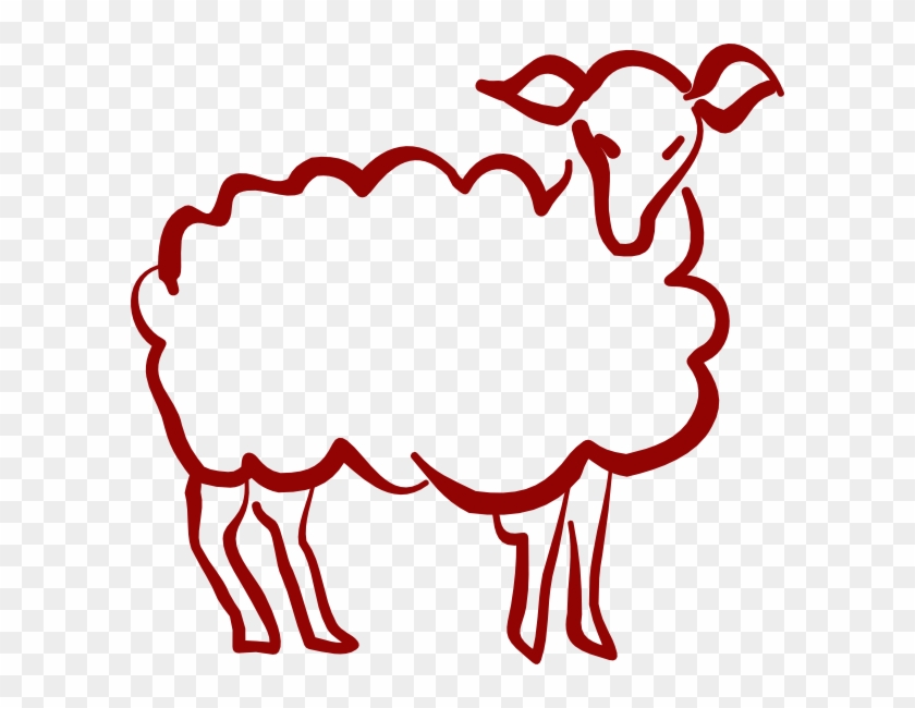 Red Lamb Clip Art At Clker - Stylization Animals #191436