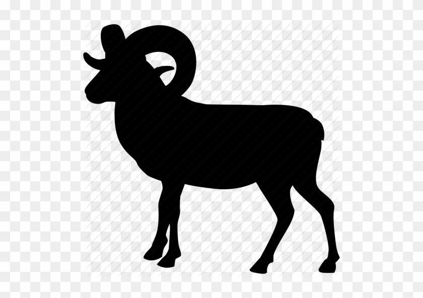 Ram Clipart - Animals Icon Black #191444