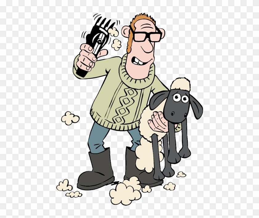 Sheep Clipart Shaun The Sheep - Sheep And Farmer Cartoon - Free Transparent  PNG Clipart Images Download