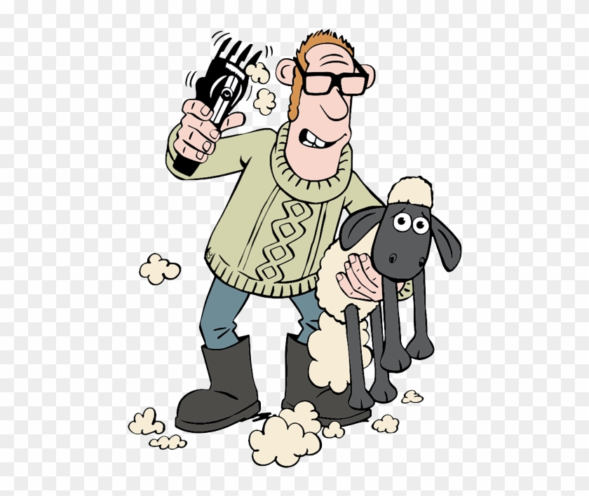 Sheep Clipart Shaun The Sheep - Sheep And Farmer Cartoon #191452