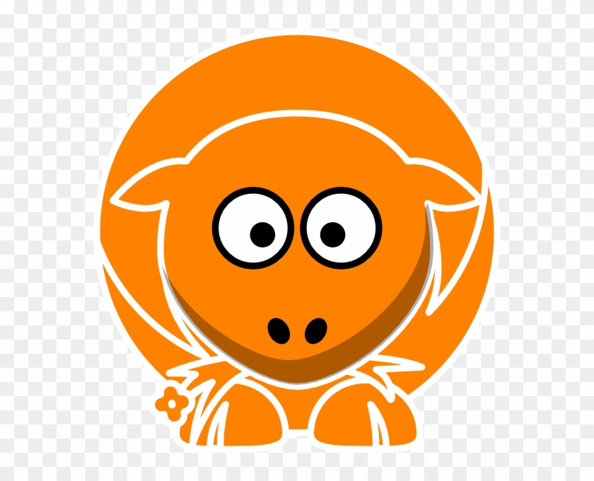 Orange Sheep Svg Clip Arts 576 X 600 Px - Cartoon Rhino #191517