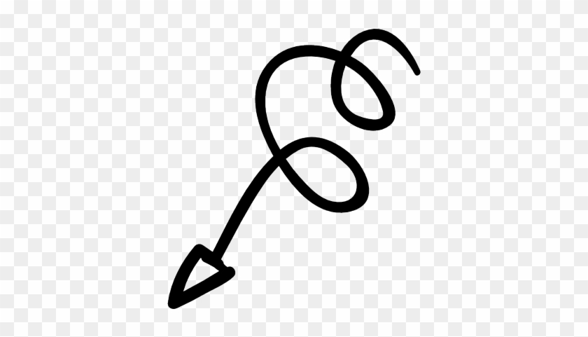 Left Down Arrow - Swirly Arrow Clip Art #191546