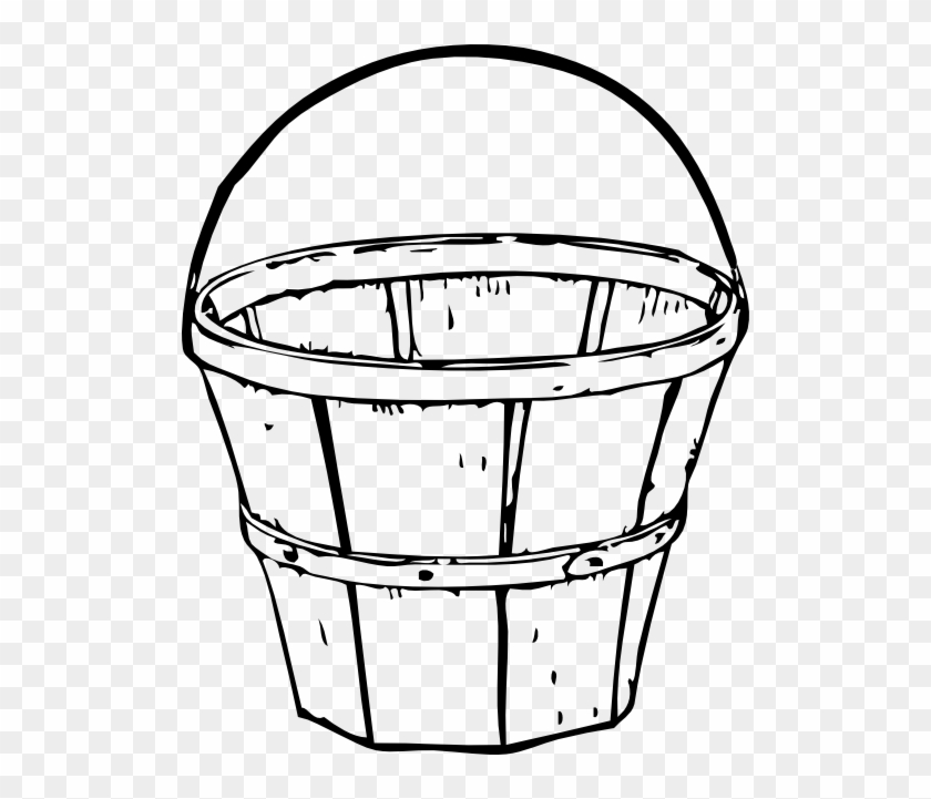 Quart Basket Clip Art - Black And White Basket #191561