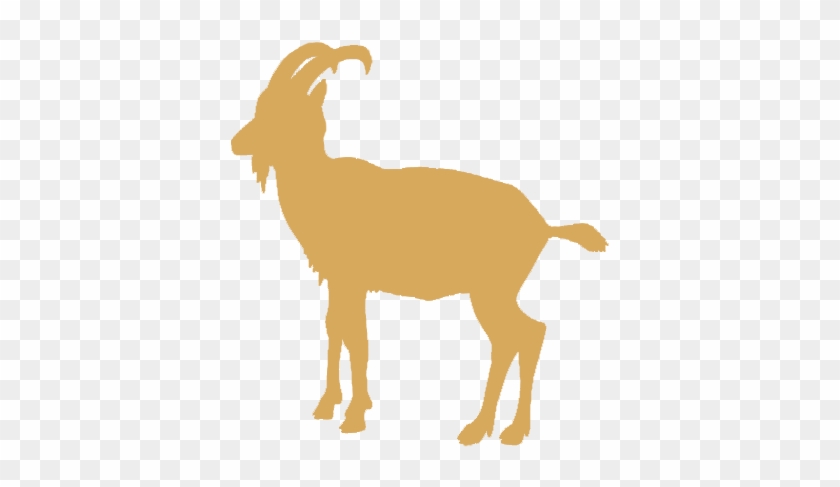 Tan Goat Logo - Goat Silhouette #191606