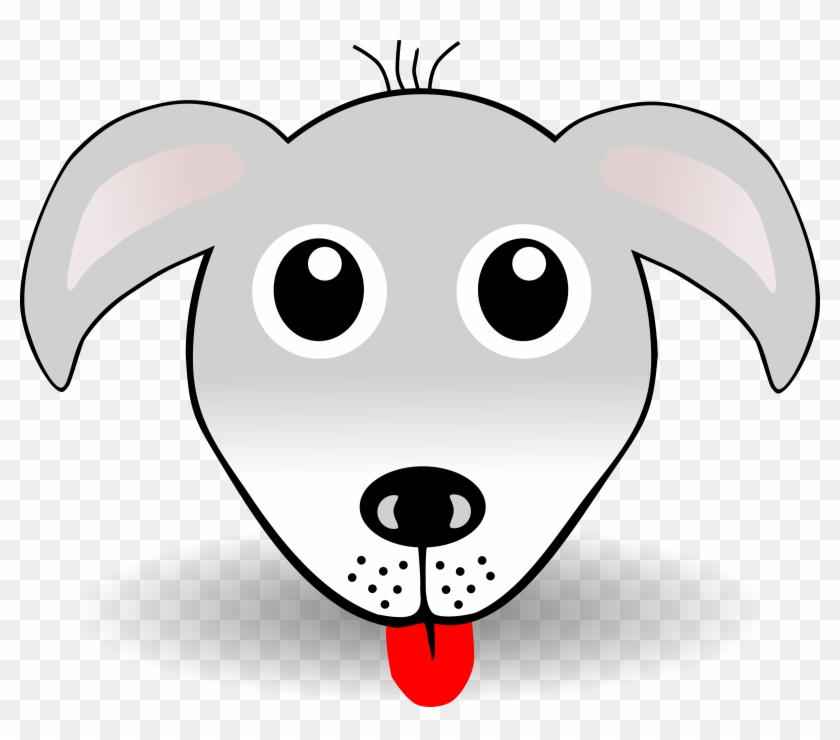 Free Vector Funny Dog Face Grey Cartoon - Dog Face Cartoon #191610