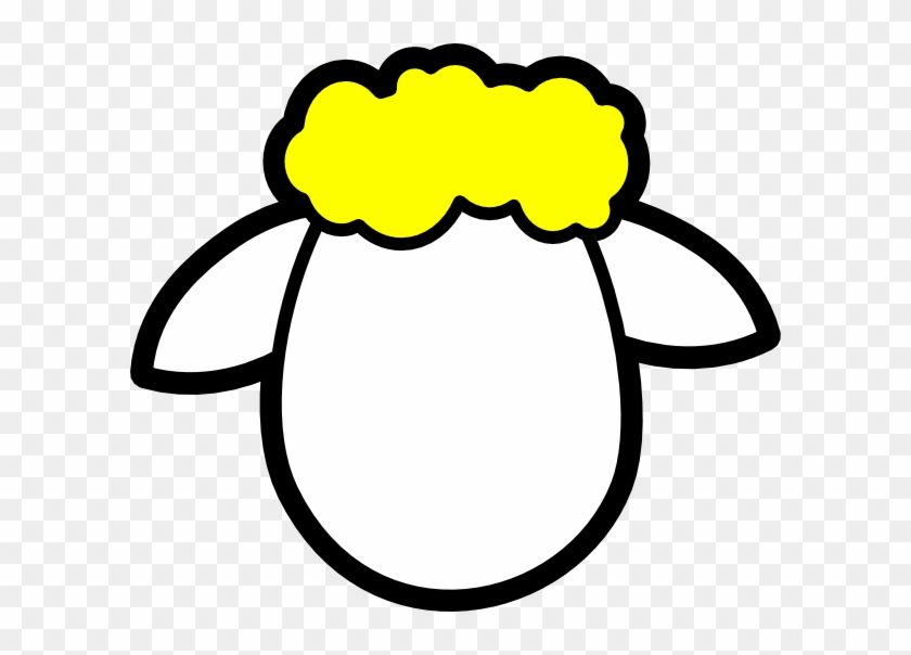 Sheep Clipart Yellow - Lamb Face Coloring Page #191623