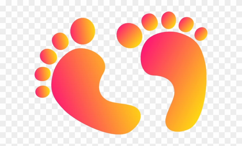 Two Tone Baby Feet Clip Art - Two Feet Clipart #191631