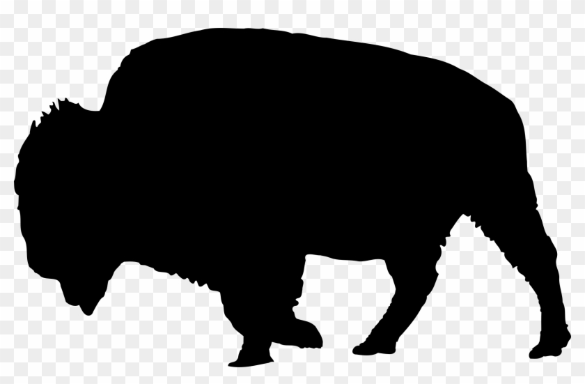 Onlinelabels Clip Art - Bison Silhouette #191666