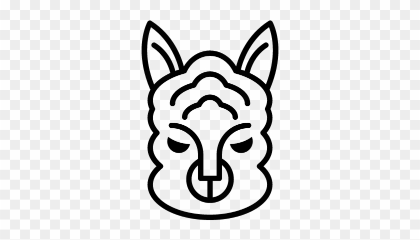 Sheep Face Outline Vector - Sheep #191670