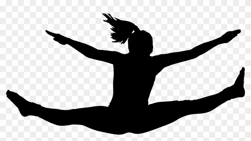Clipart Girl Silhouette - Girl Jumping Silhouette #191729