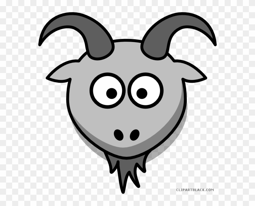 Cartoon Goat Animal Free Black White Clipart Images - Cartoon Goat Png #191750