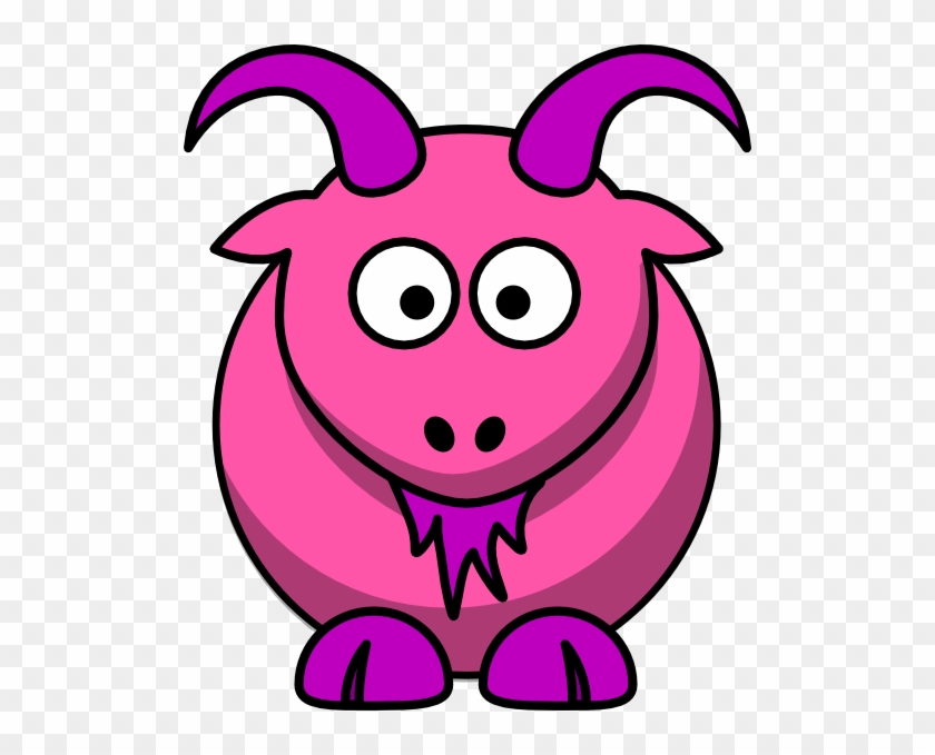 Pink Goat Clip Art - Cartoon Goat #191758