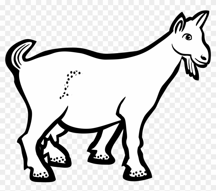 Goat - Lineart - Black And White Clipart Goat #191763