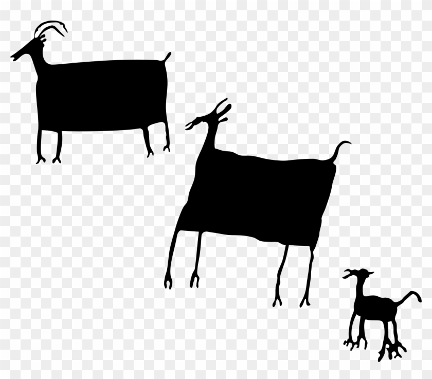 How To Set Use Rock Art Herd Animals Svg Vector - Cave Paintings Vector Png #191867