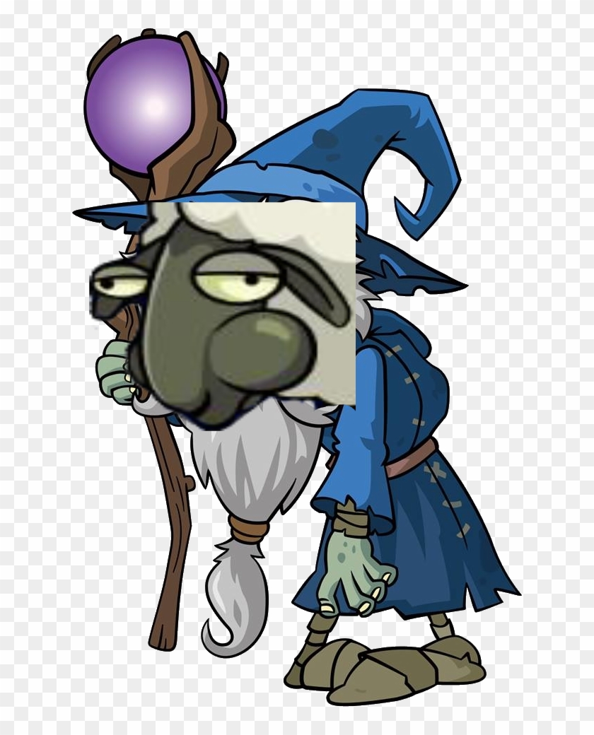 Wizard Zombie With Poorly Edited Sheep Head - Plants Vs Zombies Characters #191897