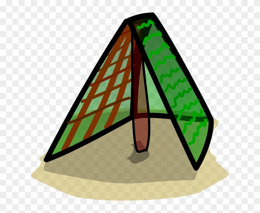 Tent Building, House, Home, Green, Simple, Tent - Clip Art Den #191932