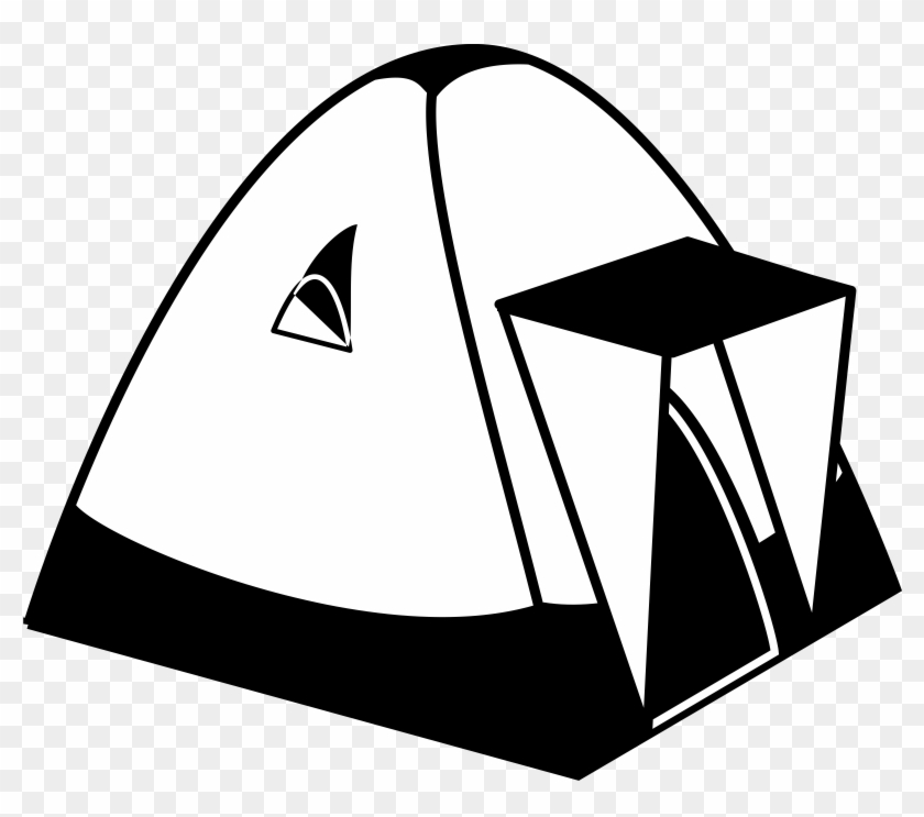 Camping Tent Clipart - Tents Black And White #191935