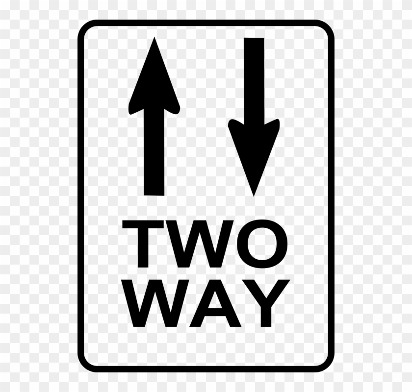 Way Clipart Road Sign - Two Way Road Sign #191936