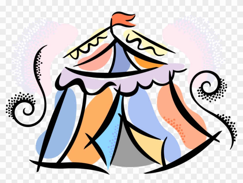 Vector Illustration Of Big Top Circus Carnival Tent - School Fete #191989