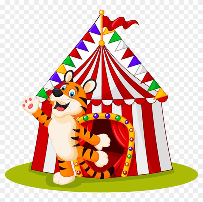 Cartoon Circus Tent Illustration - Cartoon Circus Tent Illustration #192032