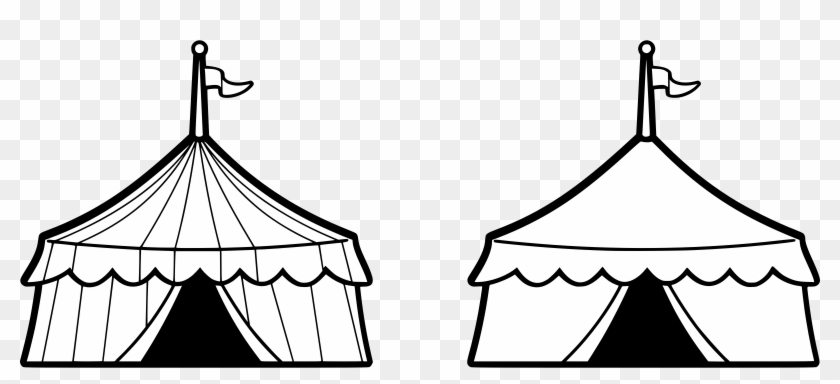 Black and white clearance circus tent