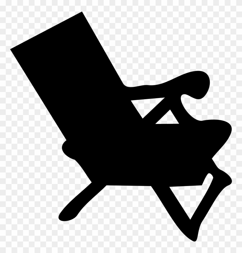 Beach Chair Silhouette Clip Art - Beach Chair Clip Art #192108