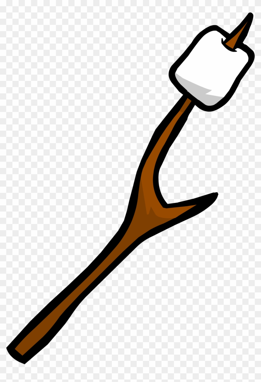 Randome Clipart Roast Marshmallow - Cartoon Marshmallow On A Stick #192140